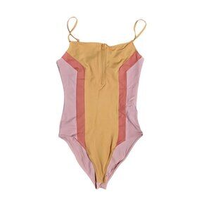 NWT NEW FOREVER 21 Orange Pink Sleeveless Body Suit Womens Size M Medium